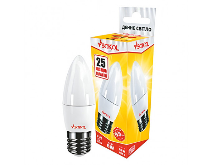 лампа LED Сокіл - С37 6.0W 220В E27 4100К
