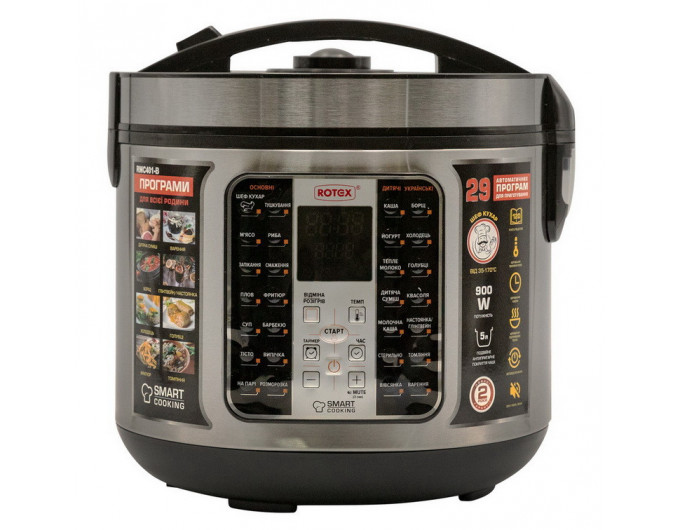 мультиварка ROTEX - 5л, 900Вт RMC401-В Smart Cooking