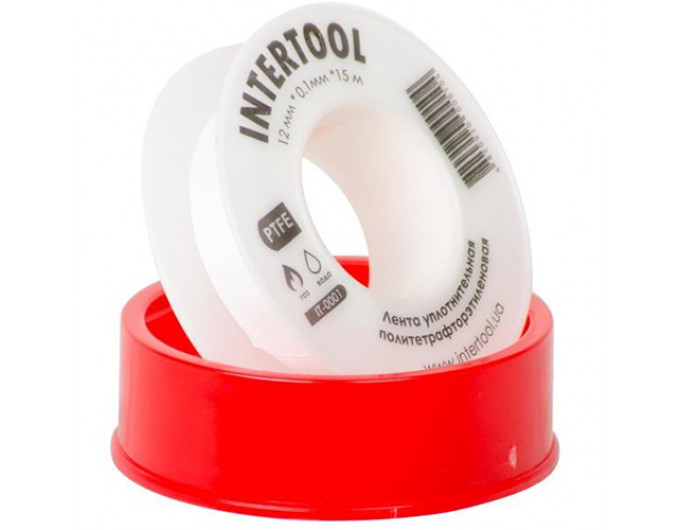 фум INTERTOOL - 15 м*0.1 мм*12 мм, 0.2 г/см³, 10шт