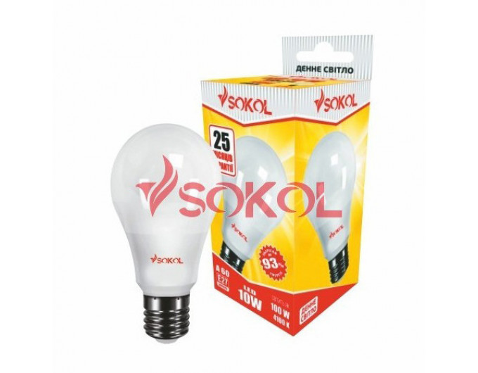 лампа LED Сокіл - A60 10.0W 220В E27 4100К