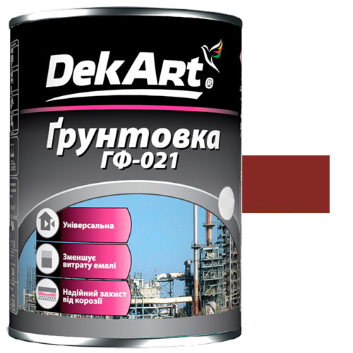 грунтовка ГФ-021 TM "DekArt" 0,9 кг - червоно-коричнева