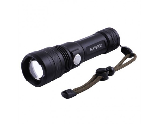 фонарь карманный Poliсe - ЗУ micro USB, 1x18650/3xAAA, индикация заряда, zoom, Box