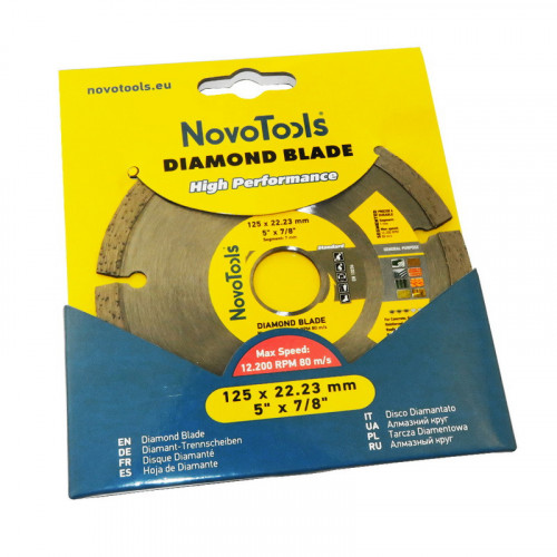 круг алмазний NovoTools - 125*7*22,23 Сегмент Standart