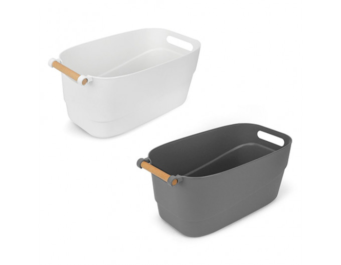 кошик пластмасовий HOME - 18x33, 5x15, 5см 10л з ручкою RETRO