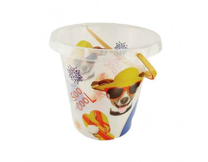 відро HOME - 12л прозоре з малюнком, без кришки, Ø 31,5x29,5 см