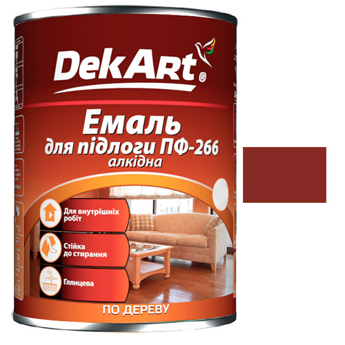 емаль ПФ-266 "DekArt" 0,9кг - червоно-коричнева